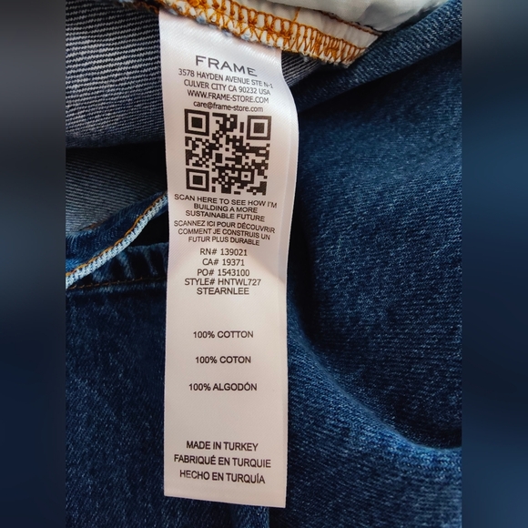 FRAME Le High N Tight Wide Leg Jeans Stearnlee NWT $260 Size 30 - Picture 11 of 11